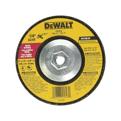 DeWalt DW4626 High Performance Metal Grinding Wheel 6 x 1-4 x 5-8-11