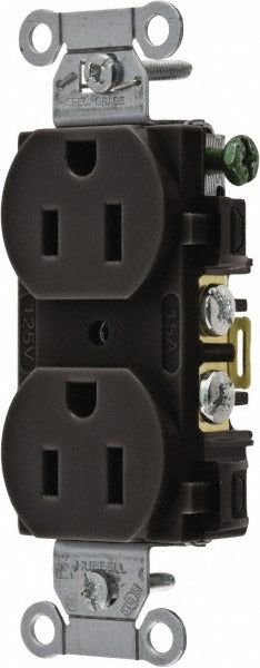 HUBBELL Hubbell Wiring Device-kellems BR15BLK Duplex Receptacle