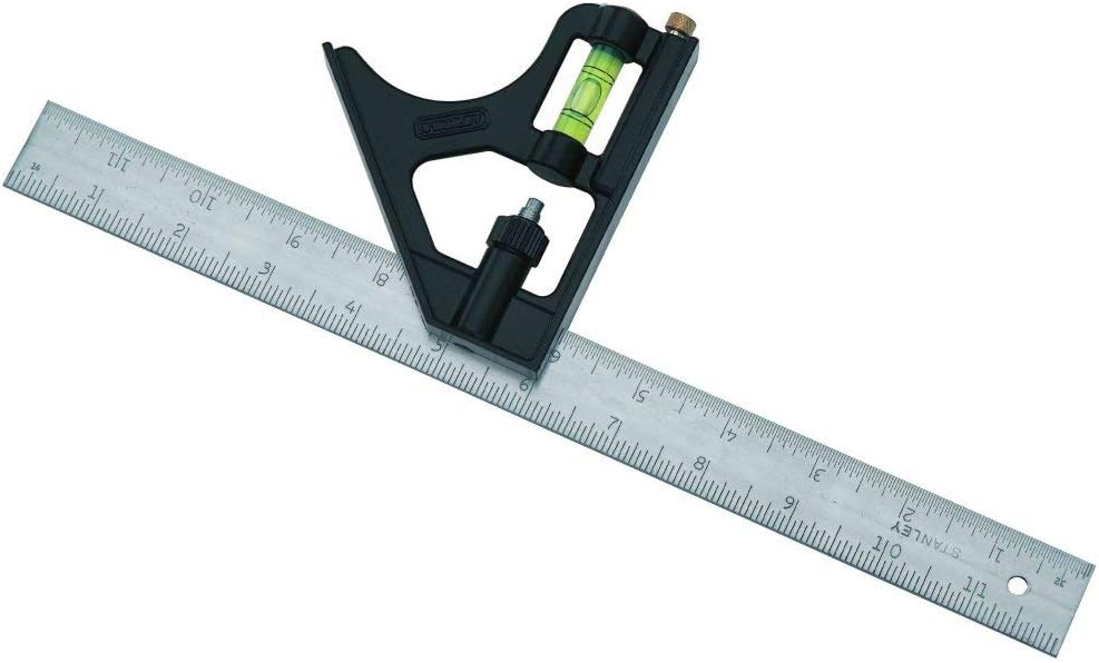 Stanley 46-222 Combination Square 12 Inch Die-Cast Handle