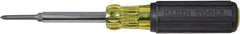 Klein Tools 32559 Multi-Bit Screwdriver / Nut Driver, Extended Reach 6-in-1 Tool with Nut Driver, Phillips and Slotted Bits