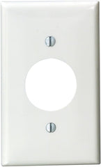 Leviton 80704-W 1-Gang Single 1.406-Inch Hole Device Receptacle Wallplate White