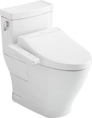 Toto MW6243074CEFG#01 Washlet+ Legato One-Piece Elongated 1.28 GPF Toilet and Washlet C2 Bidet Seat Cotton White