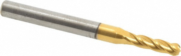 HERTEL Hertel E699924518 Ball End Mill 0.1406 in 4 Flute Carbide