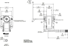 Fasco Motors K1675 Universal Bathroom Fan Replacement Electric Motor Kit 115/230V