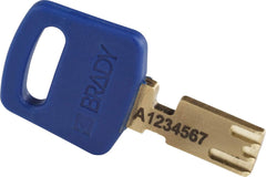 Brady NYL-BLU-76ST-KD SafeKey Lockout Padlock Nylon 3 Steel Shackle Keyed Different