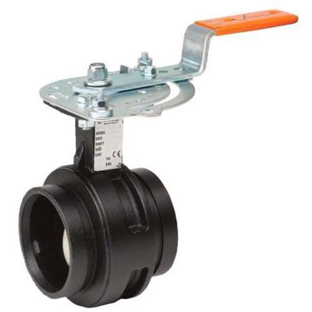 Victaulic V-030-761ST-2 Vic-300 MasterSeal 3 in. Ductile Iron Grooved Nitrile 10 Position Handle with Memory Stop Butterfly Valve