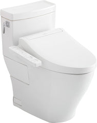 TOTO MW6263074CEFG#01 Aimes One-Piece Elongated Toilet and WASHLET C2 Bidet Seat Cotton White