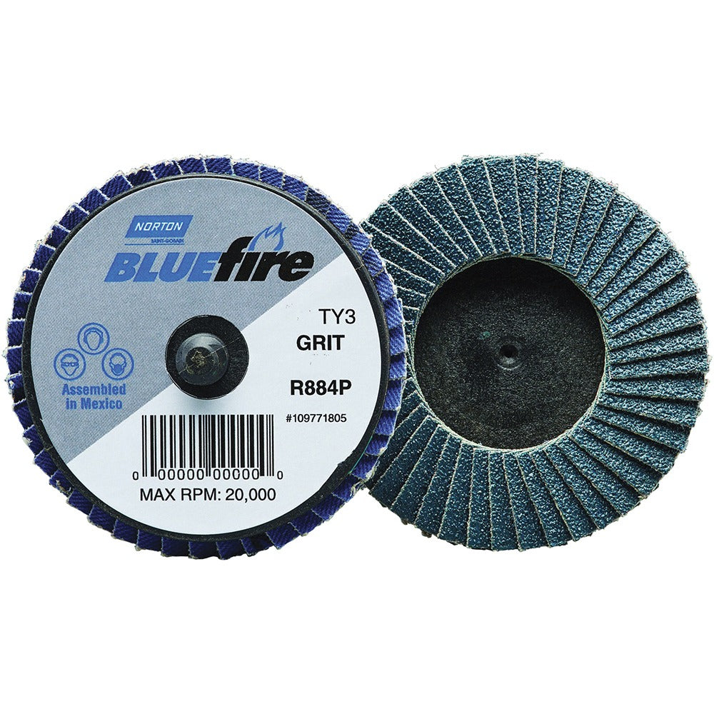 NORTON Norton 77696090171 Flap Disc 40 Grit Type 27 3 Inch