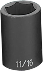 Grey Pneumatic 2022R Socket 1/2 Drive 11/16 Inch Standard