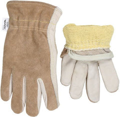 MCR Safety 3204KL Grain Cow Full Leather Driver Gloves Kevlar Liner Large