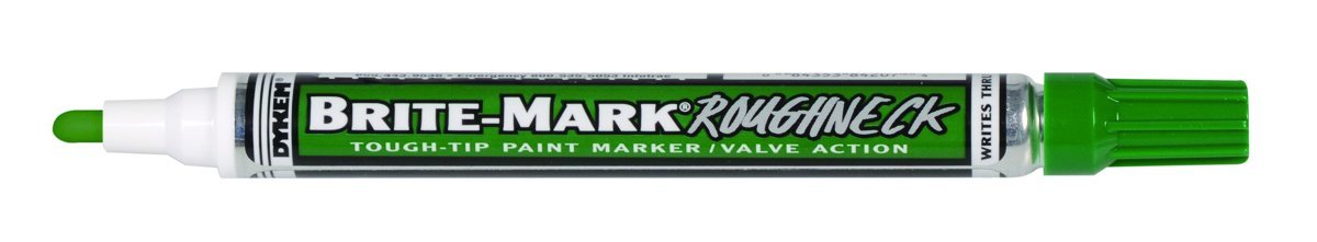 Dykem 84207 Brite-Mark Rough Neck Tough Tip Marker Green