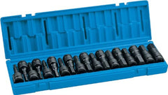 Grey Pneumatic 1598HC 1/2 Drive Metric Impact Hex 18-Pc Set