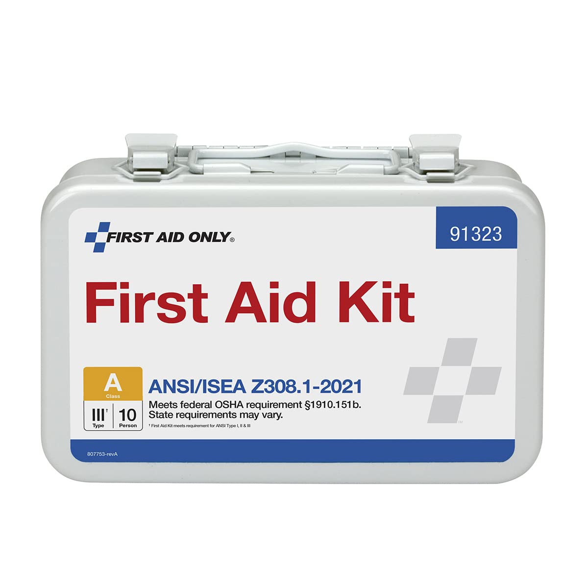 First Aid Only 91323 10 Person ANSI A First Aid Kit Metal Case