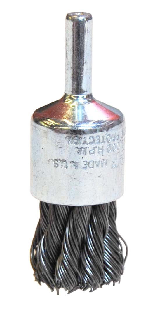 Weiler 10026 Knot Wire End Brush Steel Bristles 3/4 in Brush Diameter