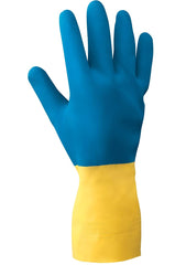 SHOWA CHMYL-09 Neoprene Over Natural Rubber Latex Chemical Resistant Safety Glove 22 Mil Thick Large