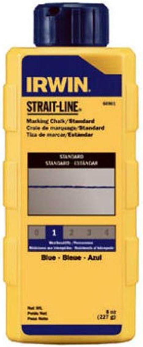 IRWIN 64801ZR Tools STRAIT-LINE Standard Marking Chalk Blue 4 Ounce