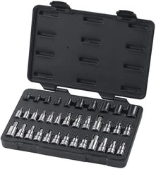 GearWrench 80726 36 Pc. 1/4, 3/8 & 1/2 Drive Bit Socket Set Standard Hex E-Torx & Torx SAE Metric