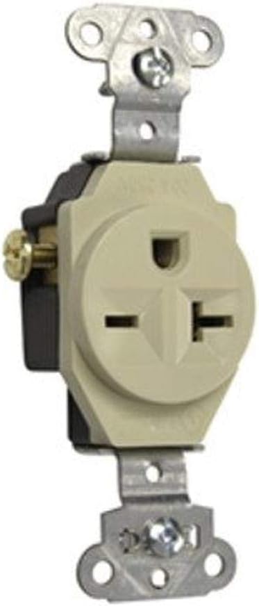 Pass & Seymour 5851I Heavy-Duty Spec Grade Single Receptacle NEMA 6-20R 20A 250V