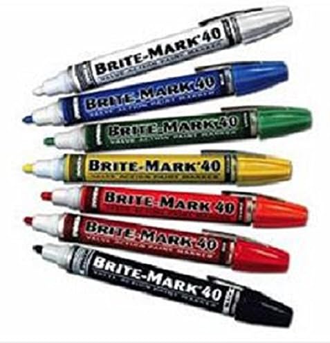 Dykem 40004 BRITE-MARK 40 Green Medium Tip Markers