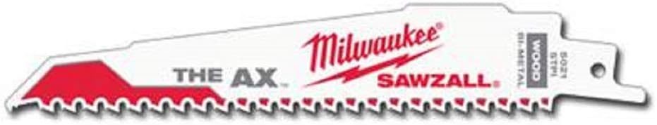 Milwaukee 48-00-5021 The Ax Sawzall Blade 6 in 5 TPI Pack of 5