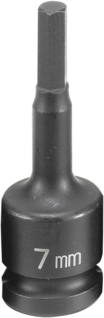 Grey Pneumatic 2907M Hex Driver Socket 1/2 in Drive 7 mm Size