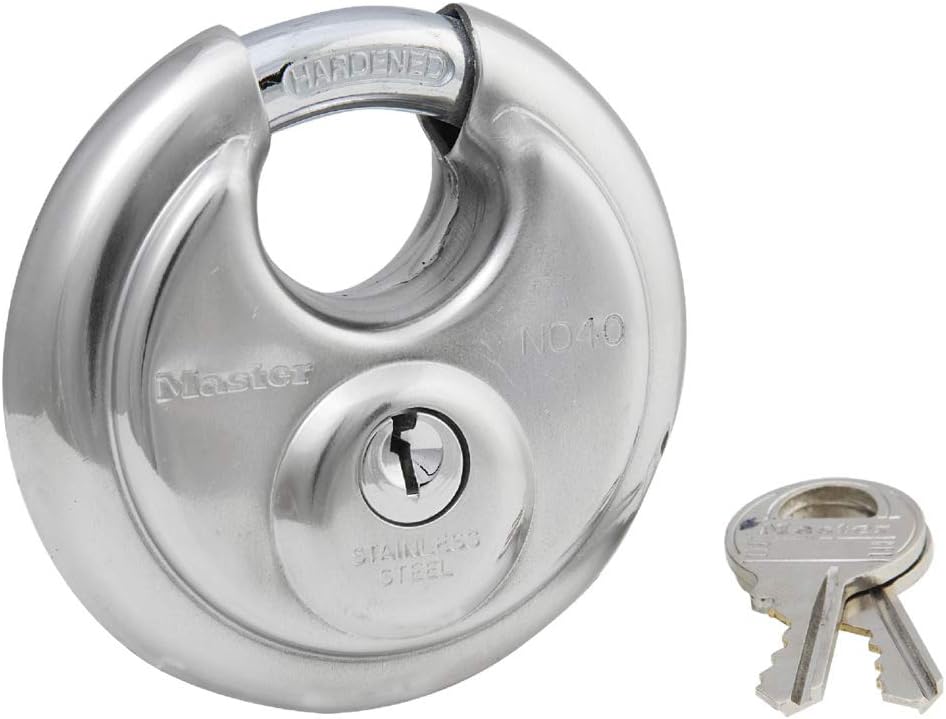 Master Lock 40DPF Stainless Steel Discus Padlock with Key