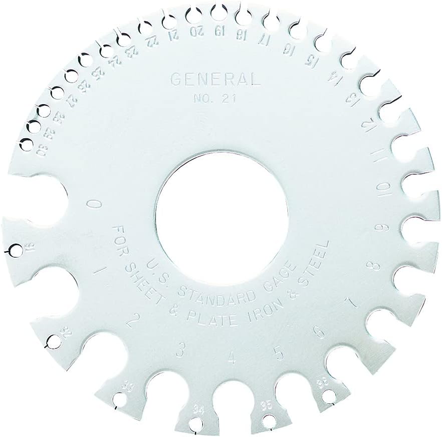 General Tools 21 US Standard Sheet Metal Round Gage