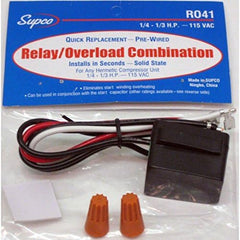 Supco R041 Refrigerator Relay and Overload Combination for 1/4 - 1/3 HP