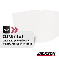 Jackson Safety 14214 MAXVIEW Replacement Window Clear Polycarbonate