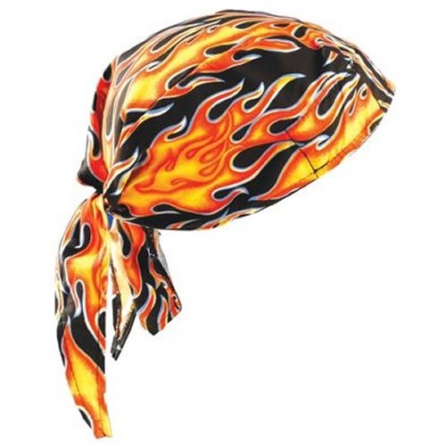 OccuNomix TN6-FLA Big Flames Tuff Nougies Cotton Doo Rag Bandana One Size