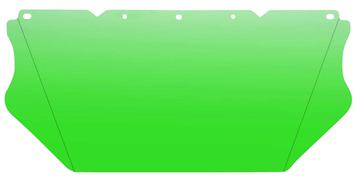 MSA 10115842 V-Gard Visor General Purpose Polycarbonate Green Tint Antifog/Antiscratch Contoured 8 x 17 x 0.06 Impact-Rated Replaceable UV-Protected Hard Hat Accessory