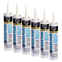 DAP 18152 Alex Plus Acrylic Latex Caulk Plus Silicone 10.1 oz White 12 Pack