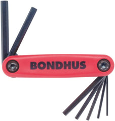 Bondhus 12592 GorillaGrip Hex Tip Fold Up Tool with ProGuard Finish 7 Piece