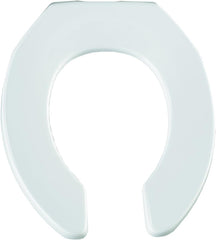 Bemis 955CT 000 Commercial Heavy Duty Open Front Toilet Seat White Round