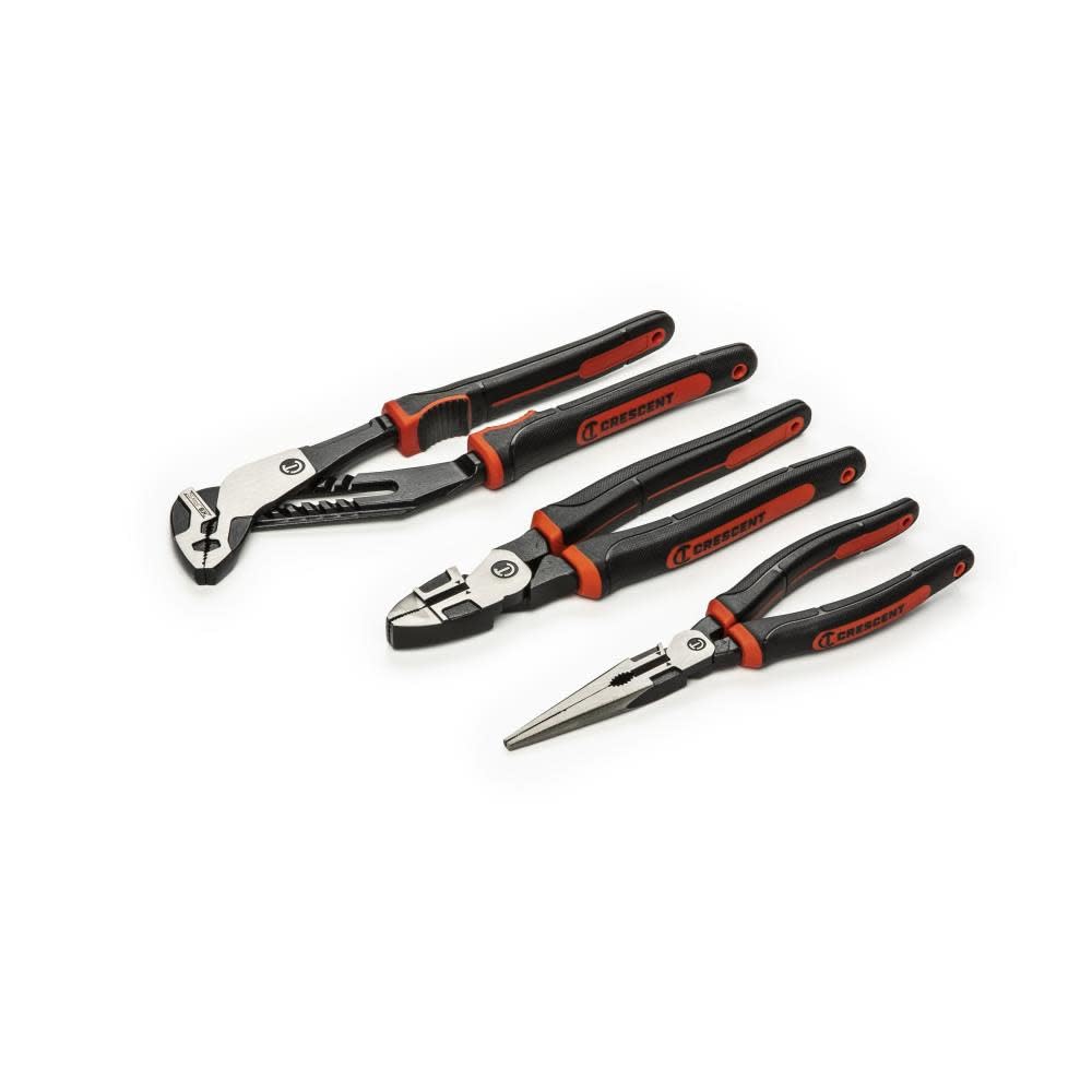 Crescent Z2SET3CG-06 Mixed Dual Material Plier Set 3 Pieces