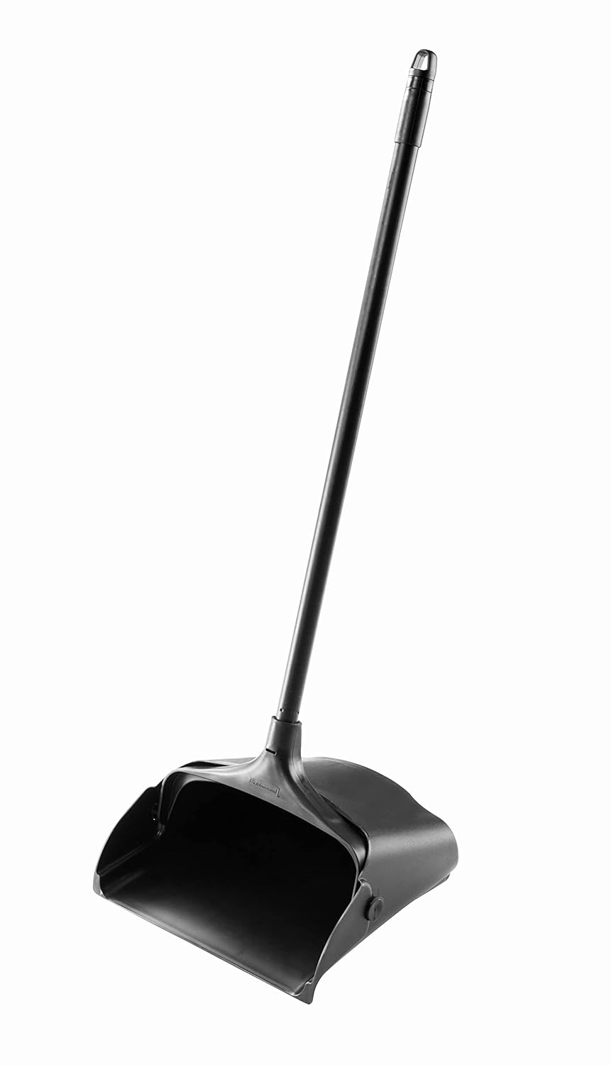 Rubbermaid FG253100BLA Dustpan with Long Handle Plastic Black Compatible with Any Broom for Lobby/Restaurant/Office/Home/Dog Pooper Scooper