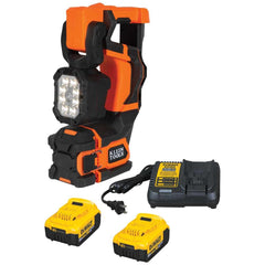 Klein Tools BAT20UBL1 Cordless Utility LED Light Kit Up to 2500 Lumens 4 Ah Batteries and Charger