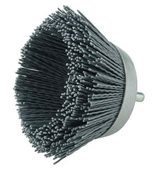 Weiler 14403 2-3/4 Nylox Cup Brush .035/180 grit Crimped Nylon Fill 1/4 stem