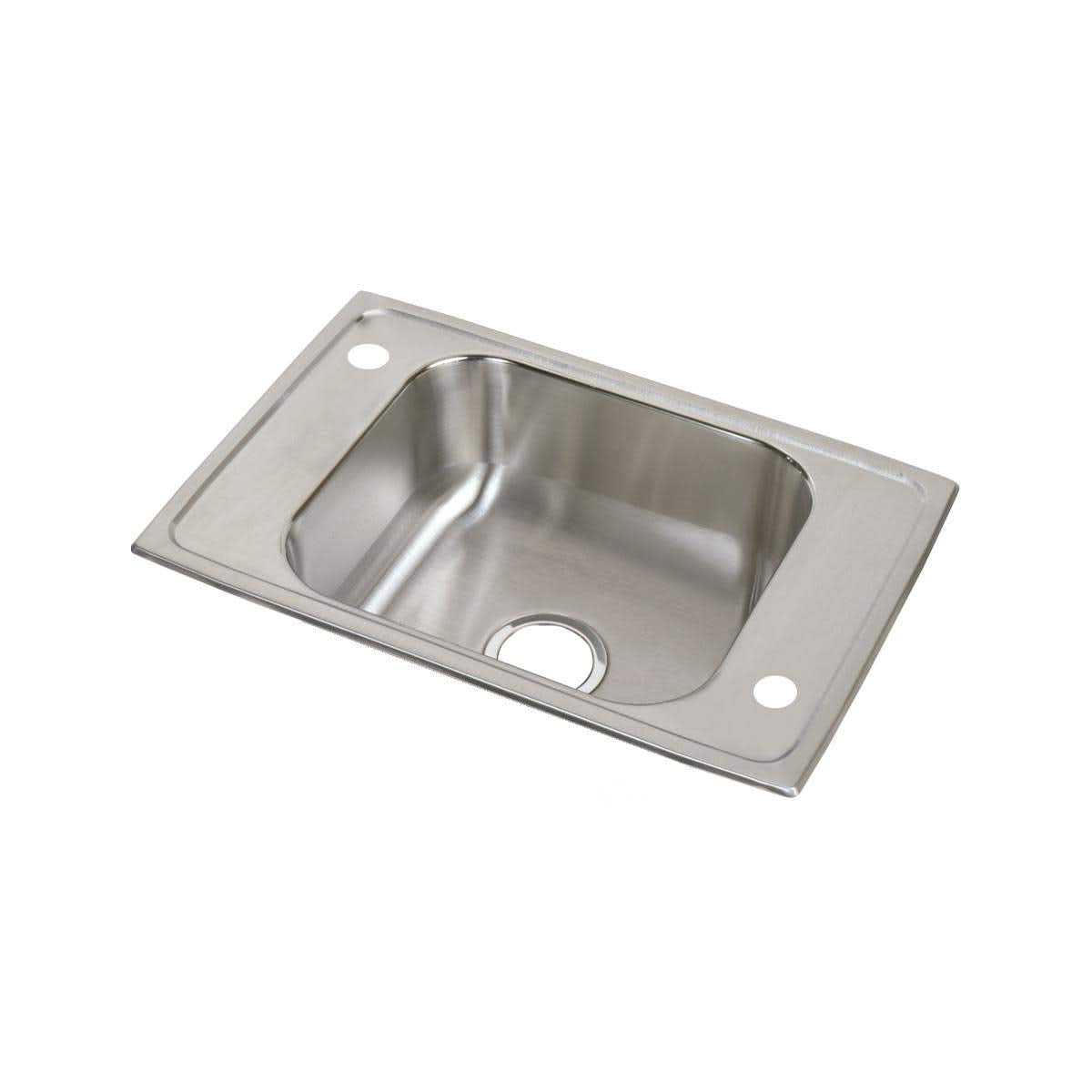 Elkay CDKR25172 Celebrity 25 Inch Single Basin Drop In Stainless Steel Utility Sink - 2 Faucet Holes