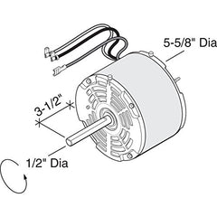 Fasco D847 1-Speed Condenser Fan Motor 1/8 HP 208/230 Volts Replacement MPN