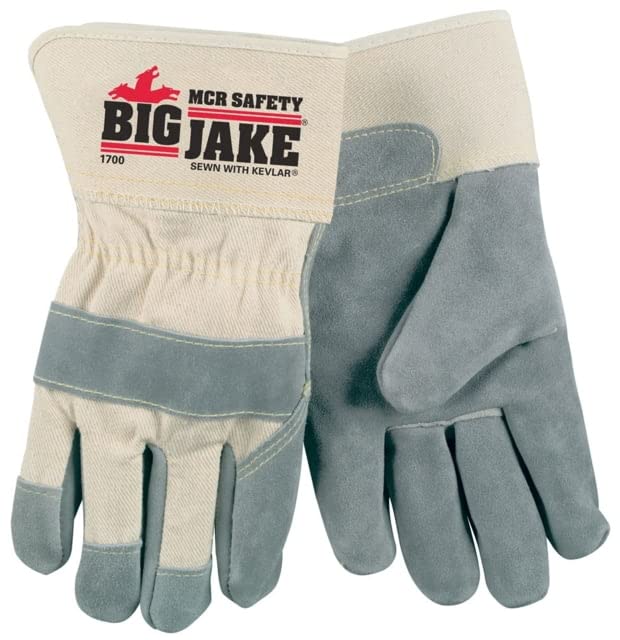 MCR Safety 1700L Big Jake Premium Grade Leather Palm Gloves L