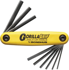 Bondhus 12589 GorillaGrip Fold-Up Tool 5/64 to 1/4 Hex Tips