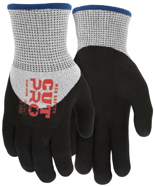 MCR Safety 92901KDL Cut Pro HyperMax 13-Gauge Cut Resistant Glove, Large, Gray/Black