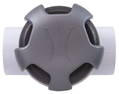 Custom Molded Products 25048-807-000 Diverter Valve 3 Way 2 inches Slip Crown Handle Graphite Gray/Silver