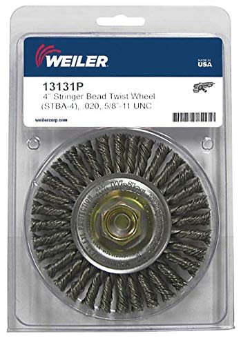 Weiler 13131P Mini Roughneck Stringer Bead Wheel 4 inch Steel Wire 5 Pack