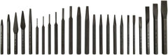 Mayhew 61050 Pro Punch and Chisel Kit 24-Piece Black Oxide Finish