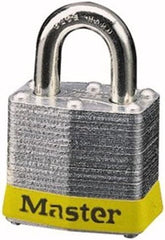 Master Lock 3YLW Series 3 Laminated Steel Safety Padlocks Yellow 1-9/16 Body Width 6 Pack