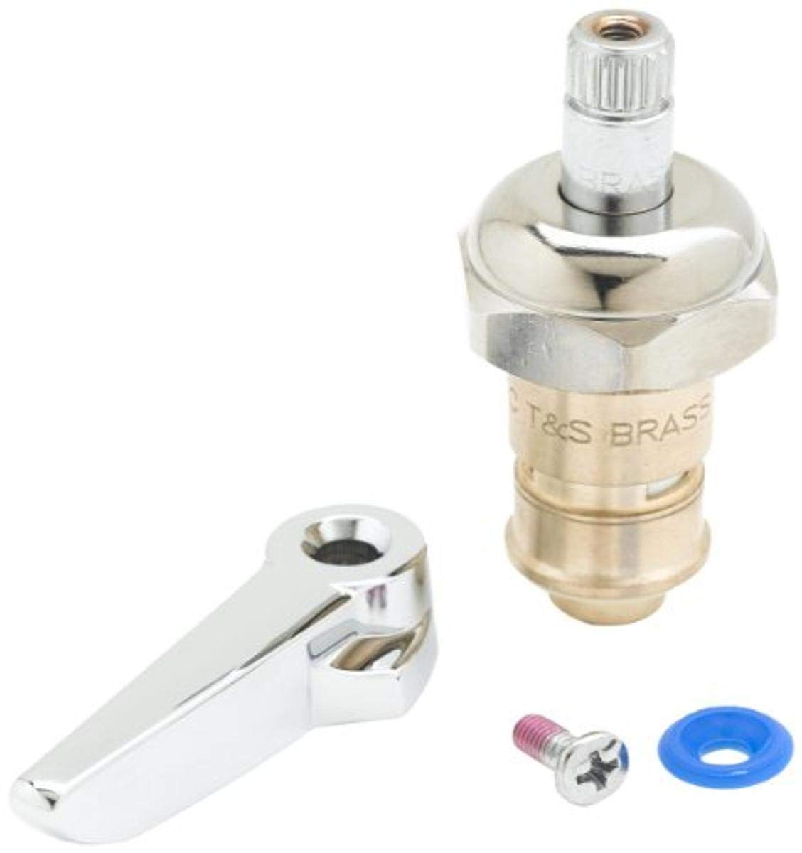 T&S Brass 012447-25 Ceramic Cartridge with Check Valve and Lever Handle, Cold, Left Hand