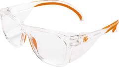 Kleenguard 49301 Maverick Eye Protection Clear Lens Clear Frame Orange Tips