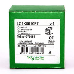 Schneider Electric LC1K0910F7 TeSys K Contactor 9A 110V AC (3P Size)